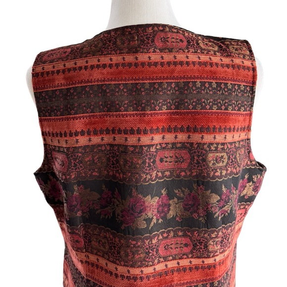 Vintage Christopher and Banks Bohemian Multi Texture Vest Size L - Picture 5 of 11